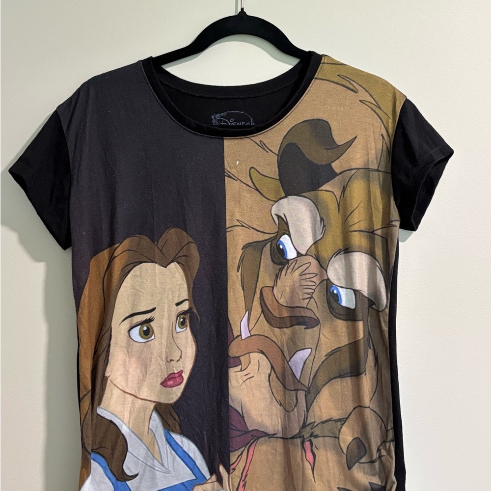 Disney Black and Brown Beauty and the Beast Women's Tee hot topic belle shirt